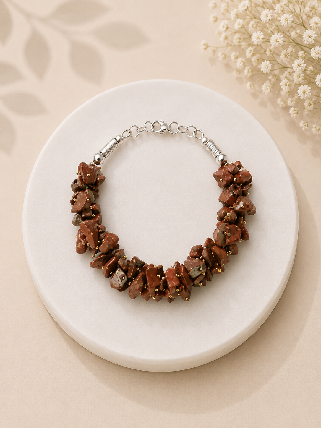 Red Jasper Chip Bracelet